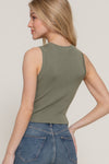 Sleeveless Crew Neck Spring Top