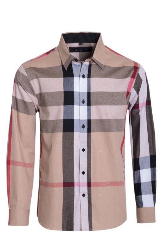 Highland Plaid Print Long Sleeve Button Up