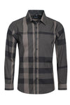 Highland Plaid Print Long Sleeve Button Up