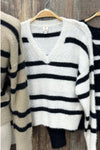 Stripe V-Neck Sweater