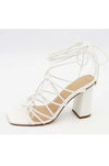Untold Strap Cage Wrap Chunky Heel