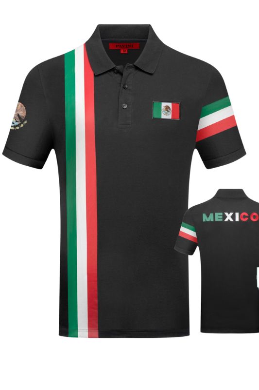 Mexico Flag Stripe S/S Polo