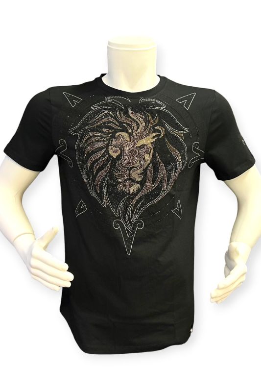 Lion Head Rhinestone T-Shirt