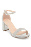 Nelly Crystal Single Strap Low Ch.Heel