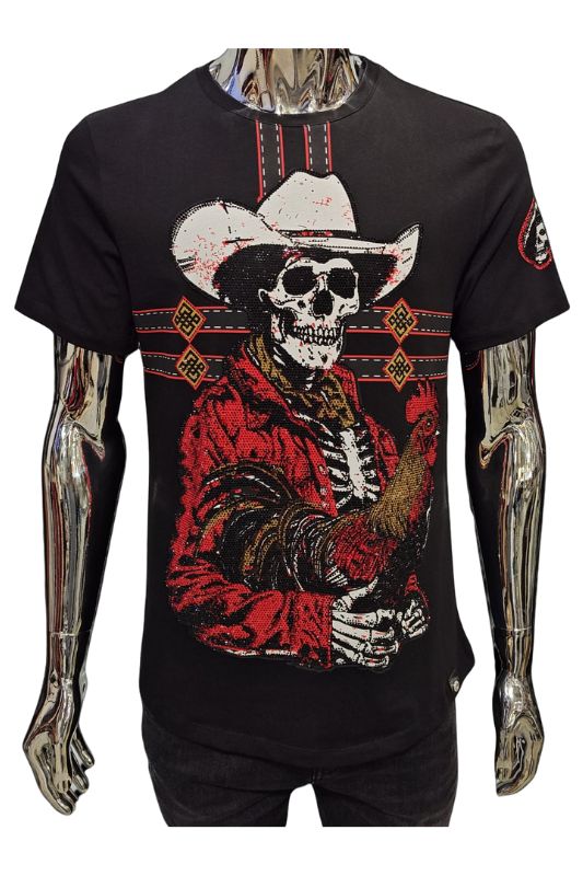 Cowboy Skeleton Rooster T-Shirt