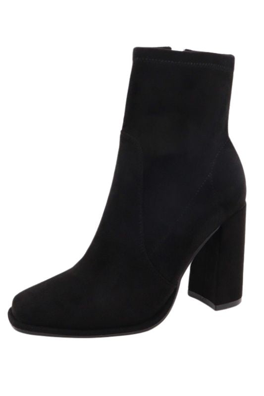 Radio Suede Stretch Block Heel