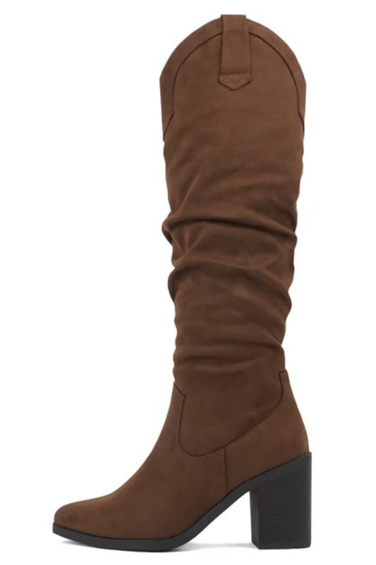 Halma Suede Western High Ch.Heel Boot