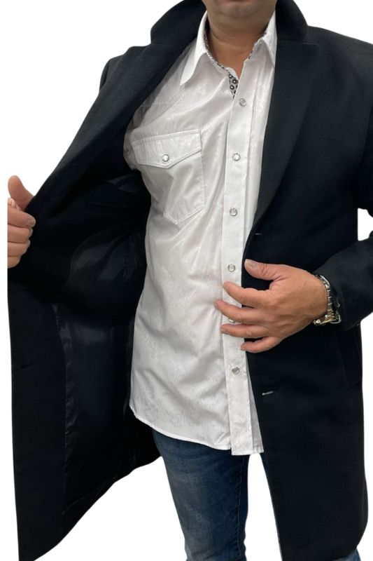 Solid Collar Pocket Coat