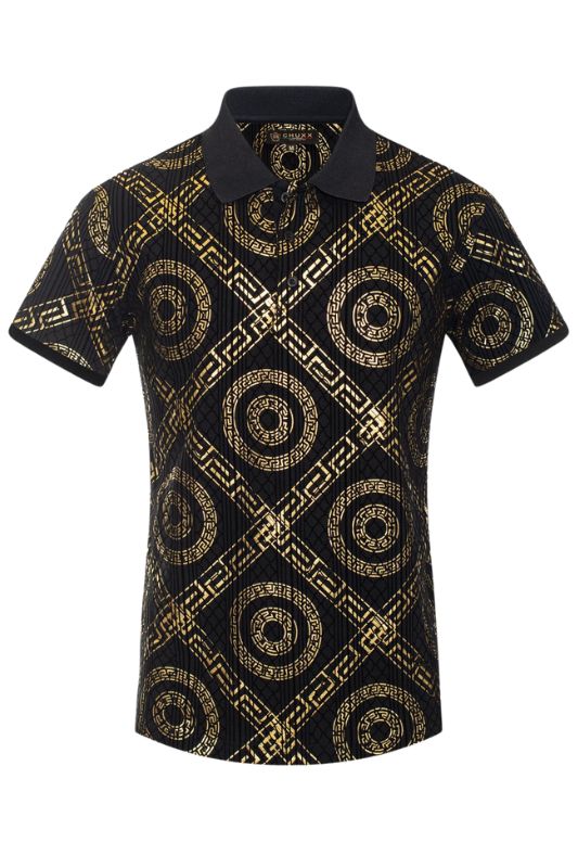 Geo X Pattern Foil Polo