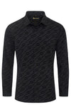 CC Line Pattern Long Sleeve Button-Up