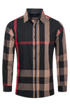 Highland Plaid Print Long Sleeve Button Up