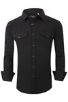 Mexico Patch Dbl Front Pocket Long Sleeve Button Up