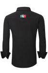 Mexico Patch Dbl Front Pocket Long Sleeve Button Up