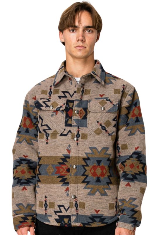 Western Aztec Sherpa Lined Jacket