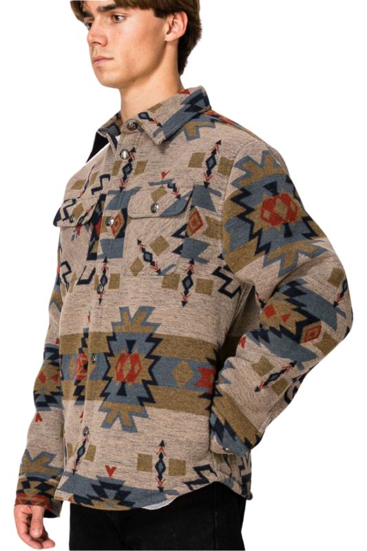 Western Aztec Sherpa Lined Jacket