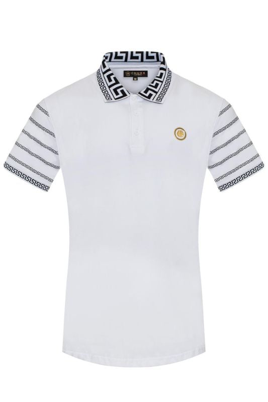 Geo Collar Slv Lion Emblem Polo