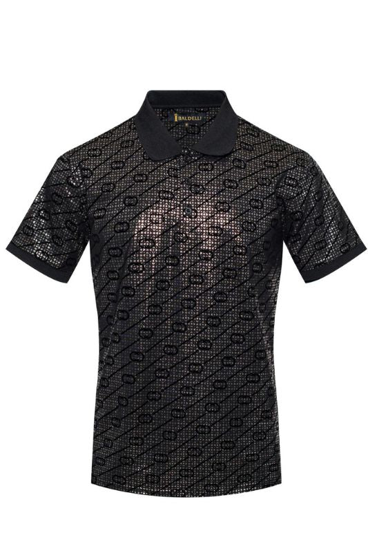 Double C Diagonal Button Polo