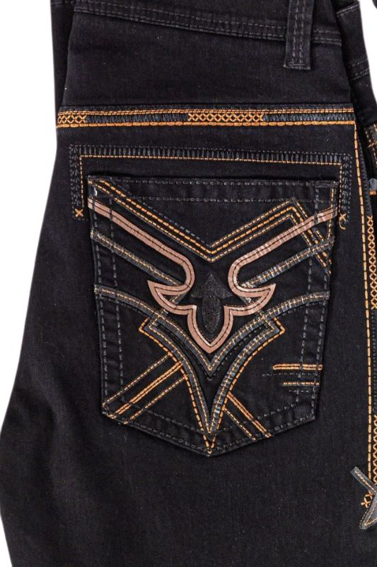 Western Pocket Stitch Bootcut Jeans