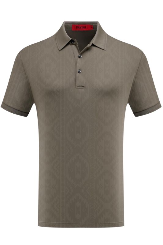 All Over Aztec Pattern  S/S Polo