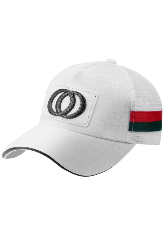 Interlock Circle Stripe PU Trim Snapback