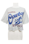 Cowboy Rodeo Oversize Crop Graphic Tee