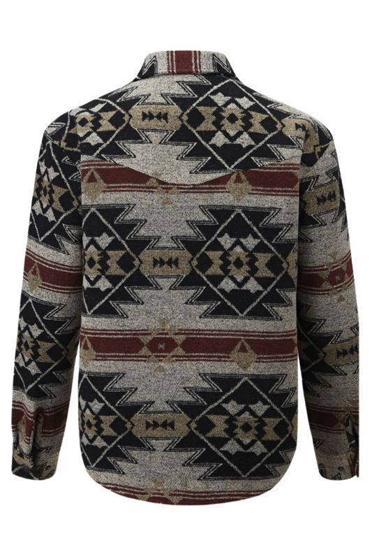 Aztec Jacquard Print Shacket