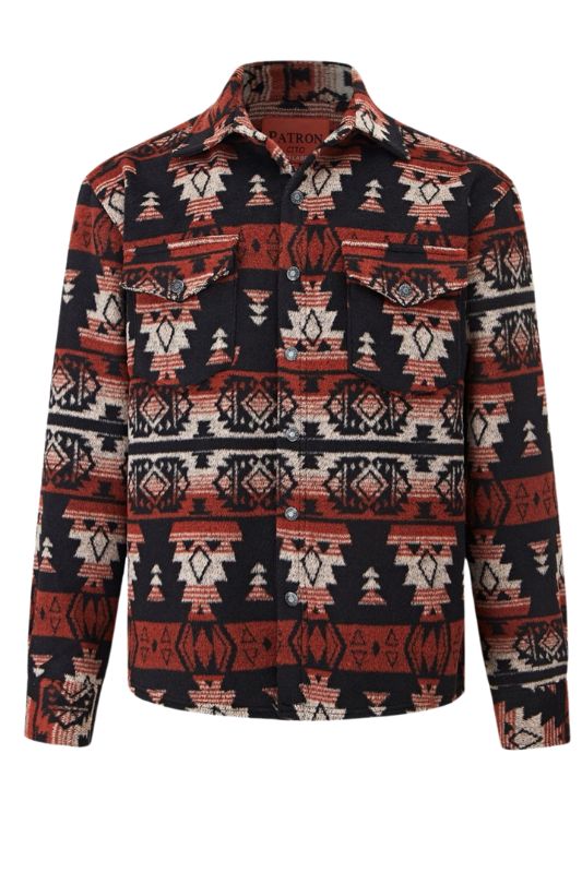 Aztec Jacquard Print Shacket