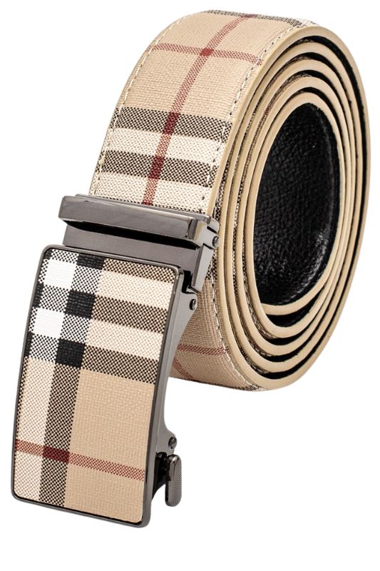 All Check Plaid Belt Khaki