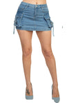 Denim Cargo Pocket Mini skirt