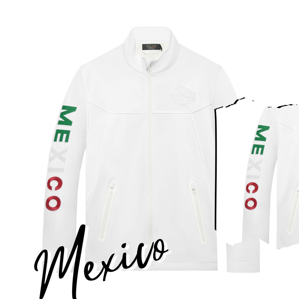 Mexico Patch Sleeve Zip Up Jacket