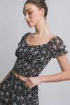 Floral Off Shoulder Smock Top