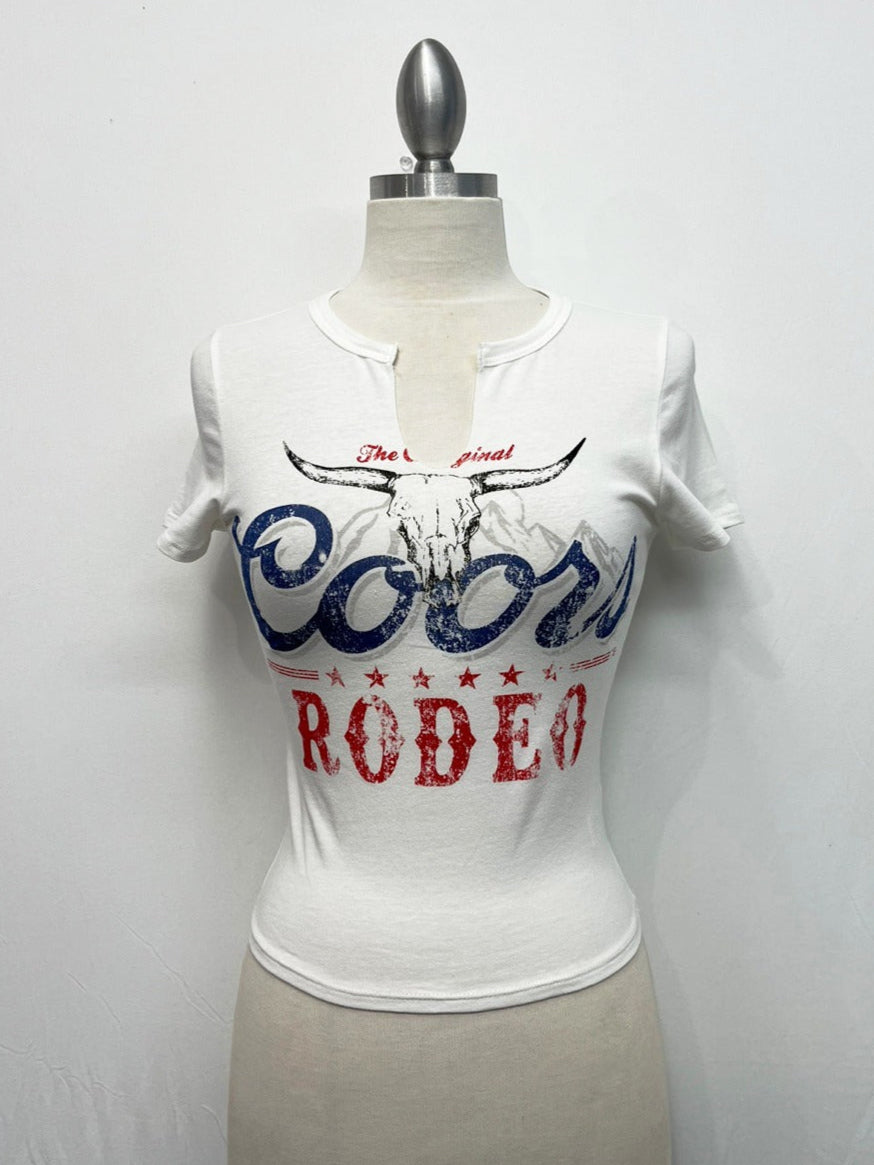 Cut V-Neck Coors Rodeo Tee