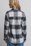 Button Pocket Plaid Top