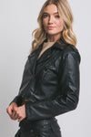 Vintage Crop Moto Jacket