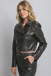 Vintage Crop Moto Jacket