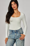 Contour Scoop Neck Long Sleeve Bodysuit