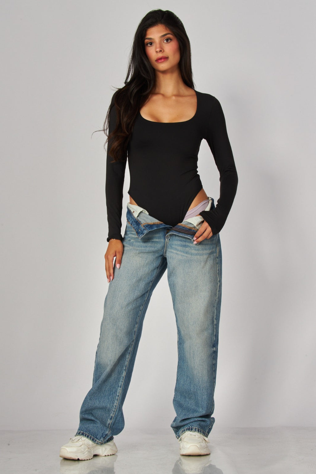 Contour Scoop Neck Long Sleeve Bodysuit
