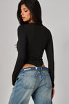 Contour Scoop Neck Long Sleeve Bodysuit