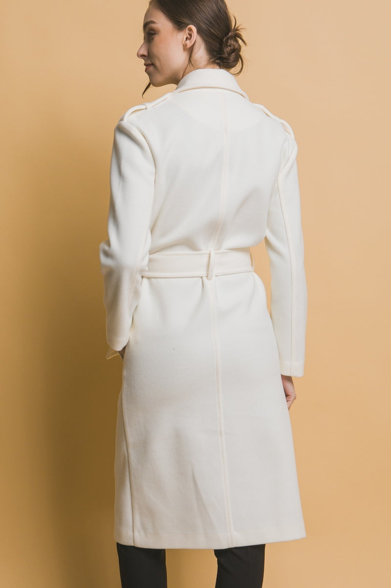 Tie Waist Peacoat