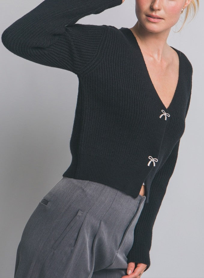 Crystal Bow Cardigan