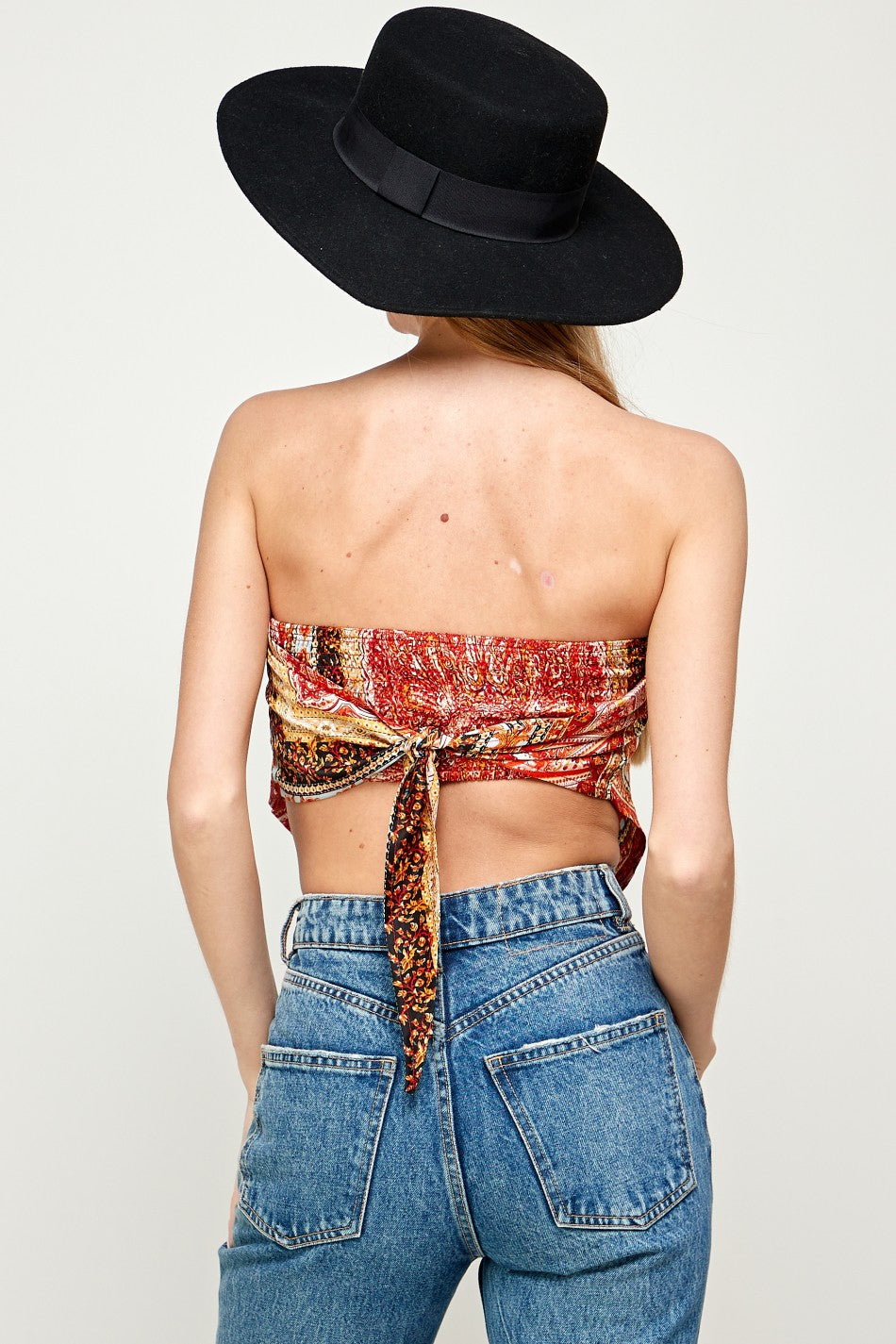 Satin Handkerchief Bandana Tube Top