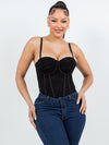 Lace Ruched Bra Corset Top