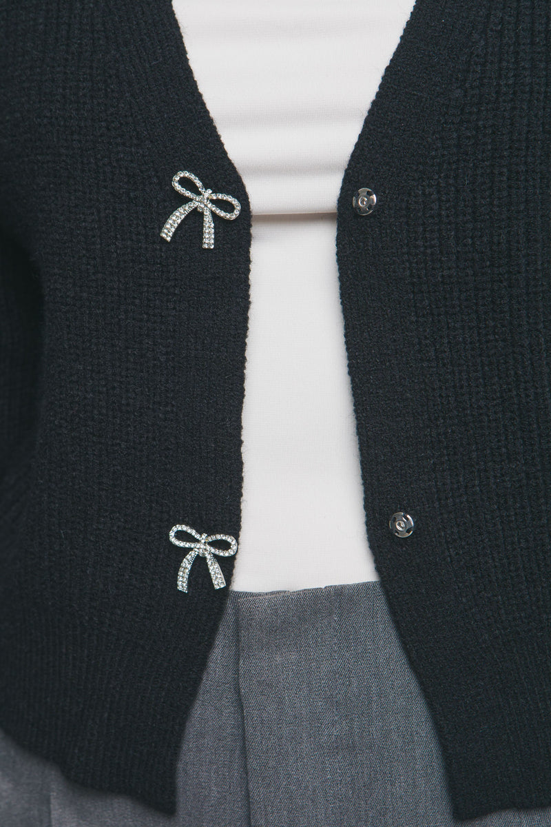 Crystal Bow Cardigan