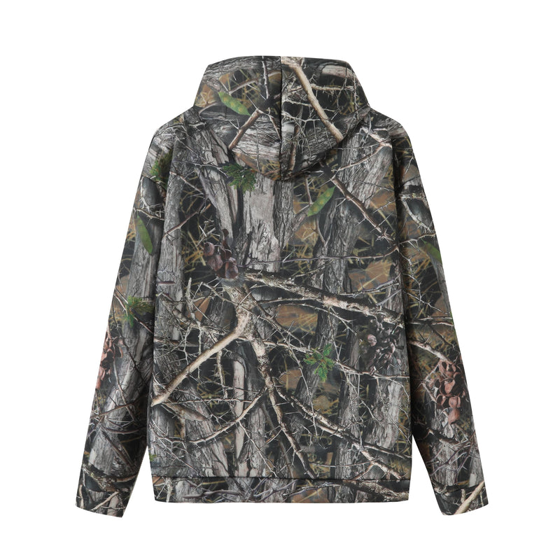 Camo Sherpa Lined Fleece Hoodie