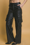 PU Relaxed Cargo Pant