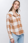 Lightweight Plaid Hooded Shacket