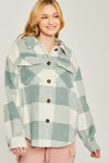 Plaid Flannel Bust Pocket Jacket