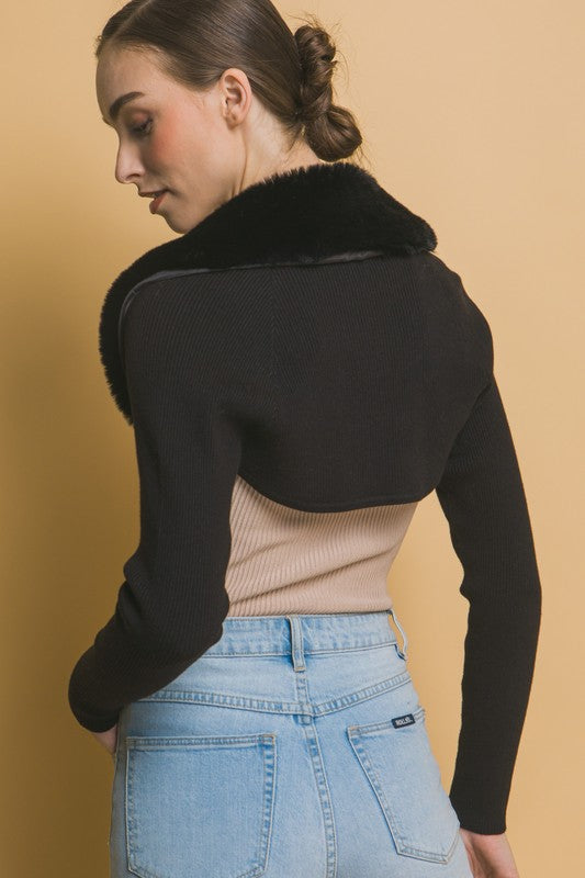 Faux Fur Shrug Bolero