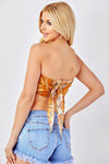 Satin Bandana Tube Top w/ Tie