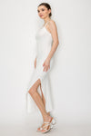 Lace Trim Tank Dress w/Slit